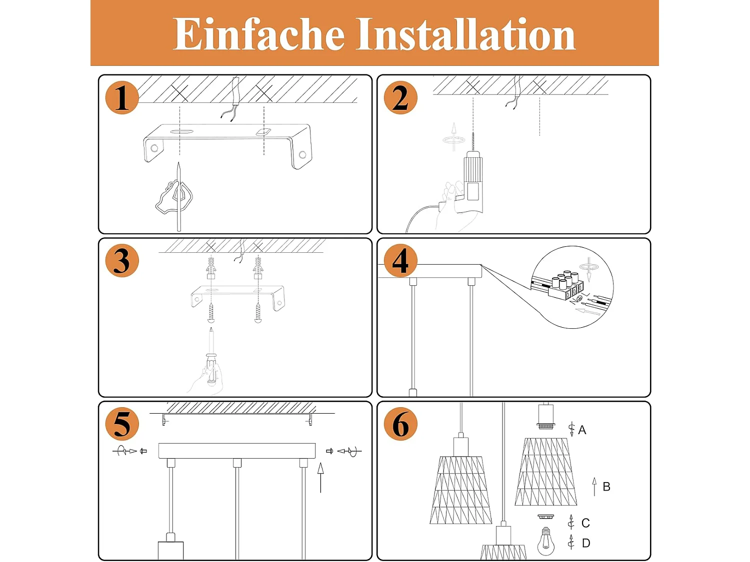 Nettlife Boho Rotan Hanglamp met 3 Lampen - Vintage Gevlochten Hennep Touw Kroonluchter E27 - Keuken/Eetkamer Verlichting (Lampen Niet Inbegrepen)