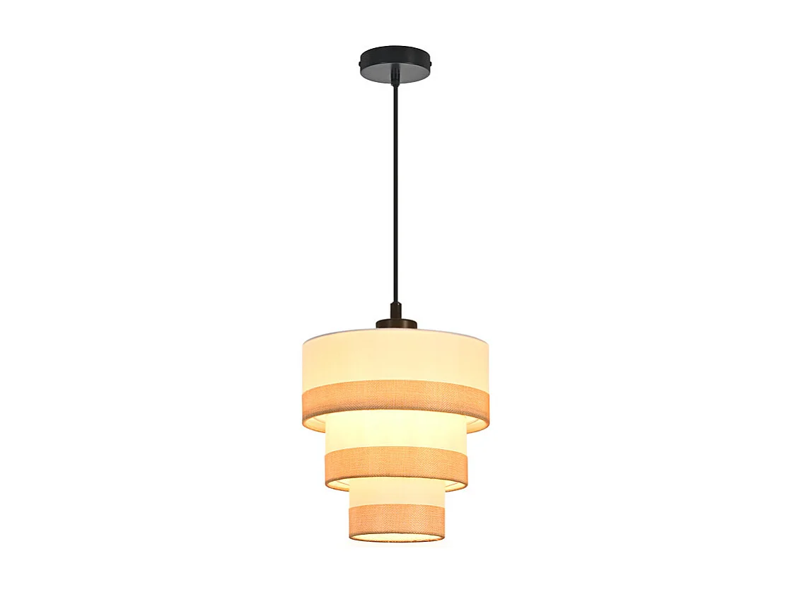 Suspension vintage Nettlife pour table à manger - Lampe suspendue en tissu à 1 lumière, style rétro, E27, hauteur réglable (ampoule non incluse)