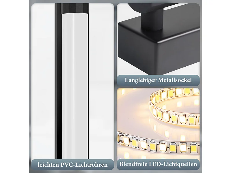 Kinkiet lustrzany LED Nettlife 50 cm 10 W, czarny, ciepła biel 3000 K, IP44, wodoodporny, nowoczesny, do łazienki, przedpokoju lub salonu