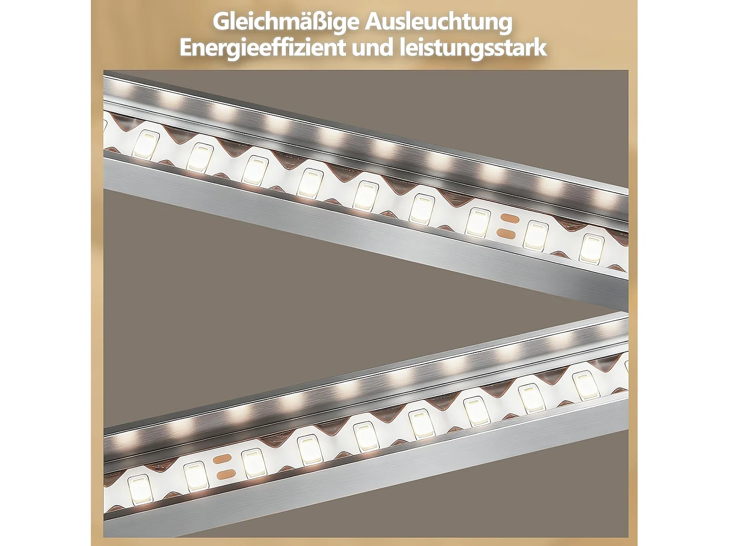 Lámpara de techo LED Nettlife para dormitorio - Lámpara de dormitorio plateada de 24 W, blanco neutro 4000 K, ajustable, diseño moderno.