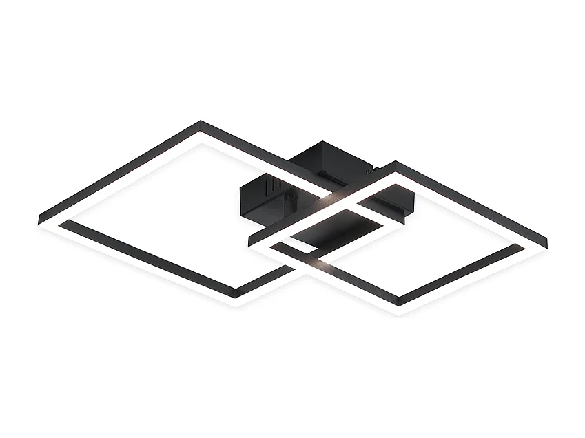 Nettlife Plafonnier LED pour cuisine - 20 W, noir, 4000 K, blanc neutre, design moderne pivotant, éclairage d'angle pour couloir, chambre