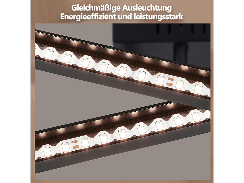 Nettlife Plafonnier LED pour chambre à coucher - Lampe de salon noire 24 W, lampe de cuisine blanche neutre 4000 K, design moderne et orientable