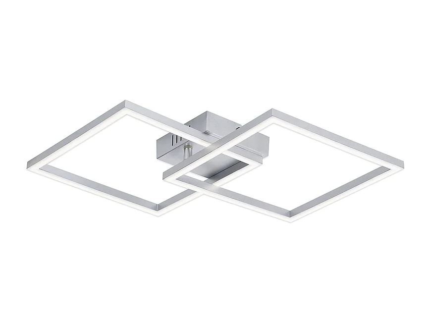 Nettlife Plafonnier LED pour chambre à coucher - Lampe de salon 24 W, blanc chaud 3000 K, lampe de cuisine, argentée, orientable