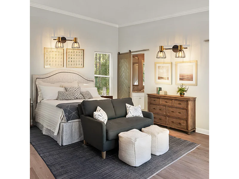 Nettlife Binnenwandlamp, Vintage Wandlamp, E14 Fitting, Zwart, 350° Draaibaar, Metaal met 2 Lampen (Lampen Niet Inbegrepen)