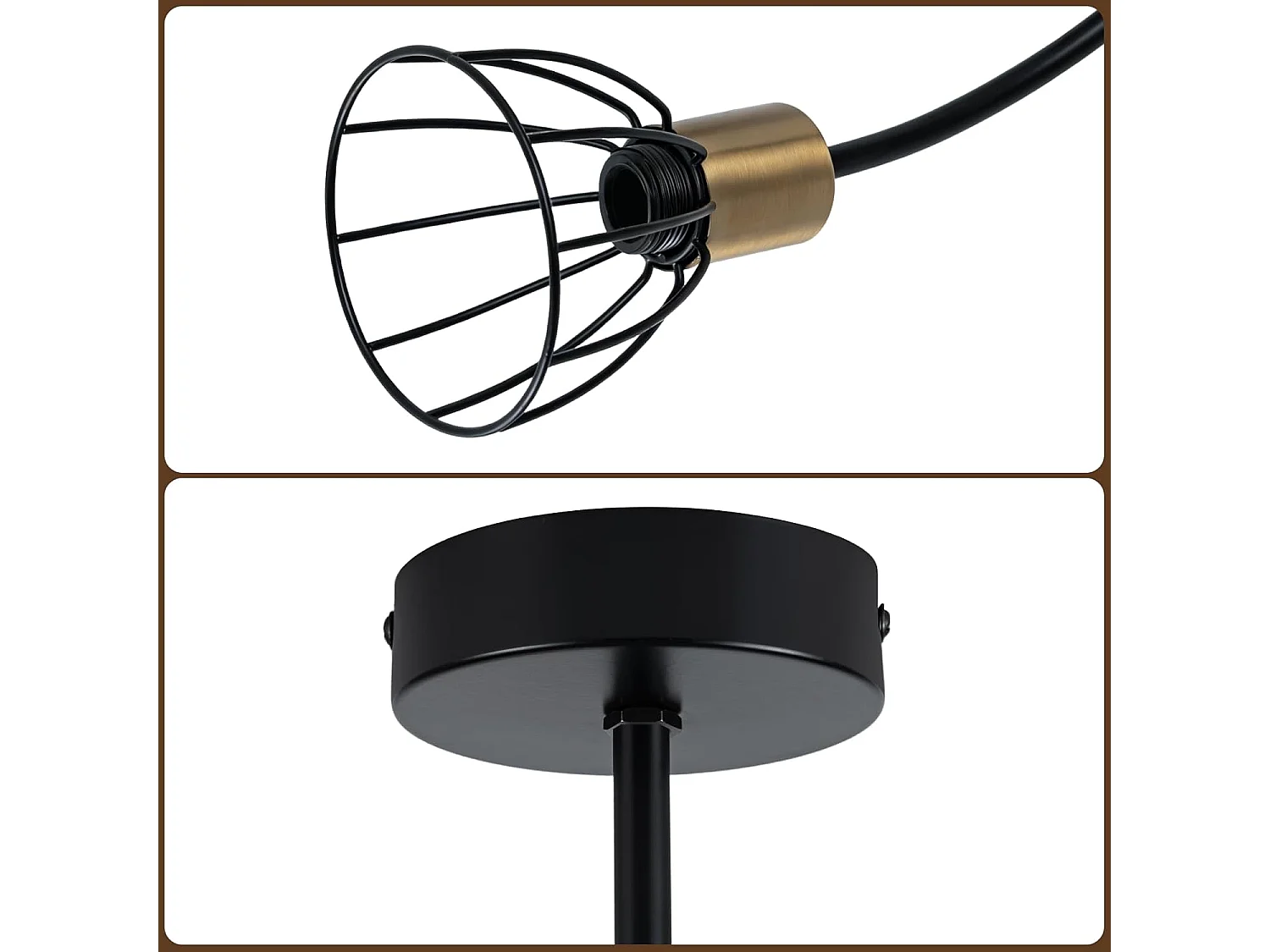 NETTLIFE plafonnier noir vintage en métal, 3 lumières E14, style industriel, pour salon, cuisine, couloir, chambre et salle à manger