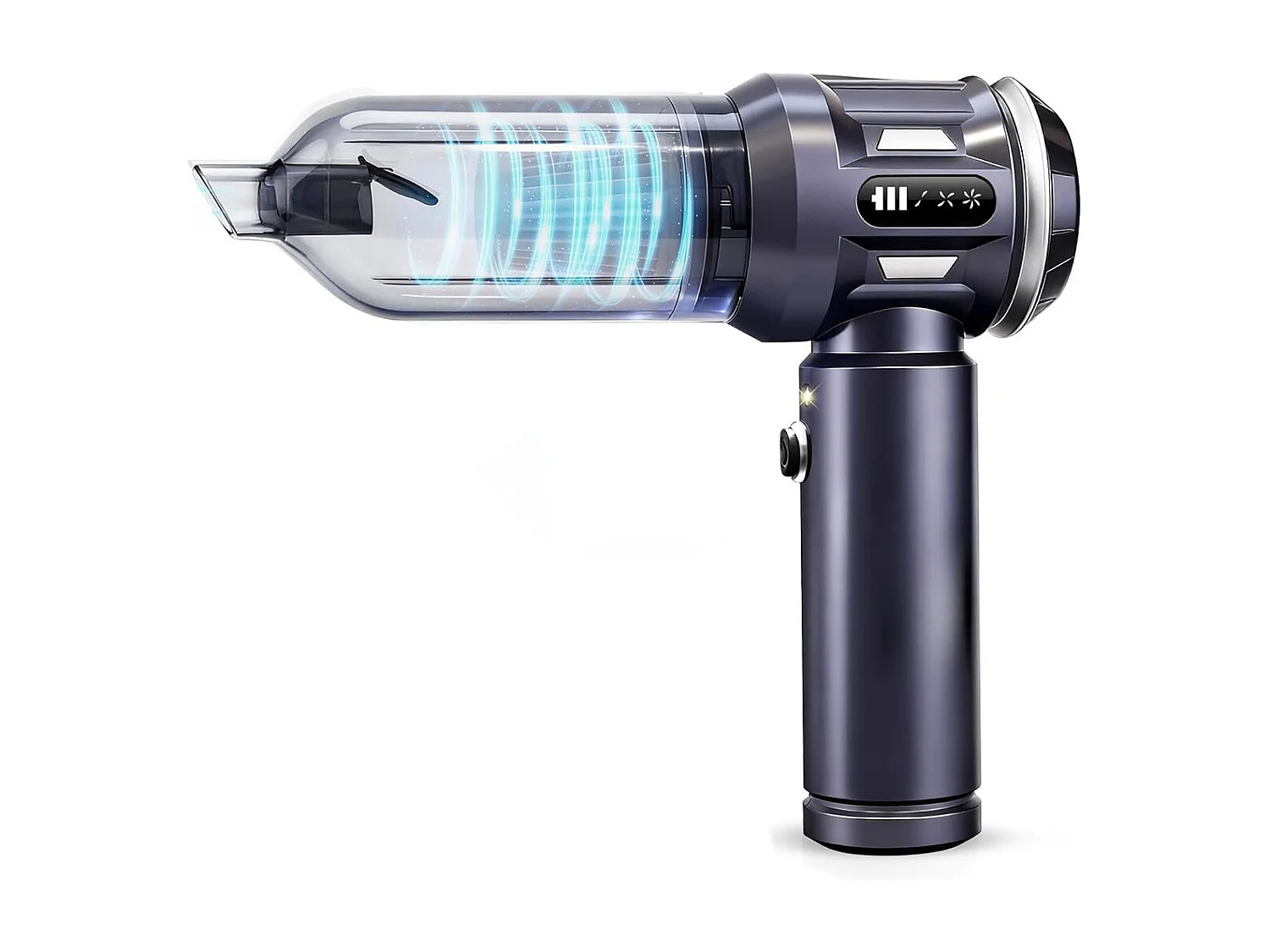 Nettlife Aspirateur à Main Sans Fil 17000Pa - Mini Aspirateur Voiture Puissant 4 en 1 - Moteur Brushless 3 Vitesses - Maison & Animaux, Gris