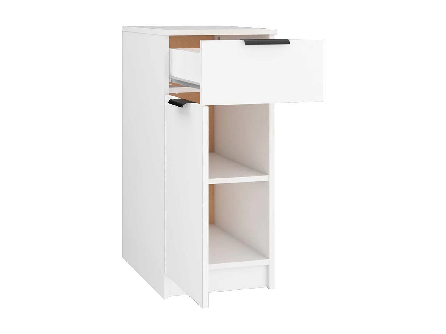 Armadietto da Scrivania Bianco 33,5x50x75 cm Legno Multistrato