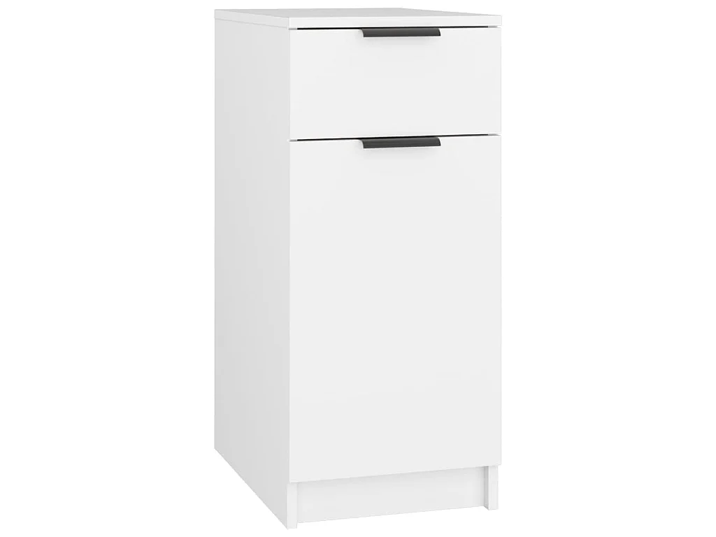 Armadietto da Scrivania Bianco 33,5x50x75 cm Legno Multistrato