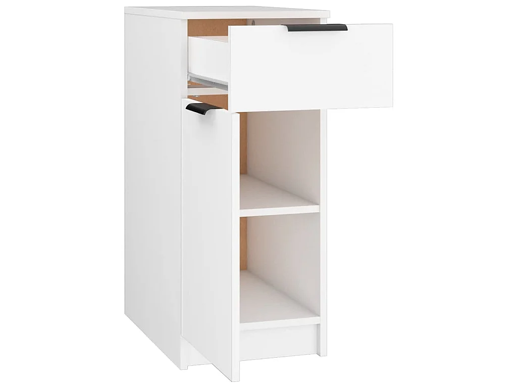 Armadietto da Scrivania Bianco 33,5x50x75 cm Legno Multistrato