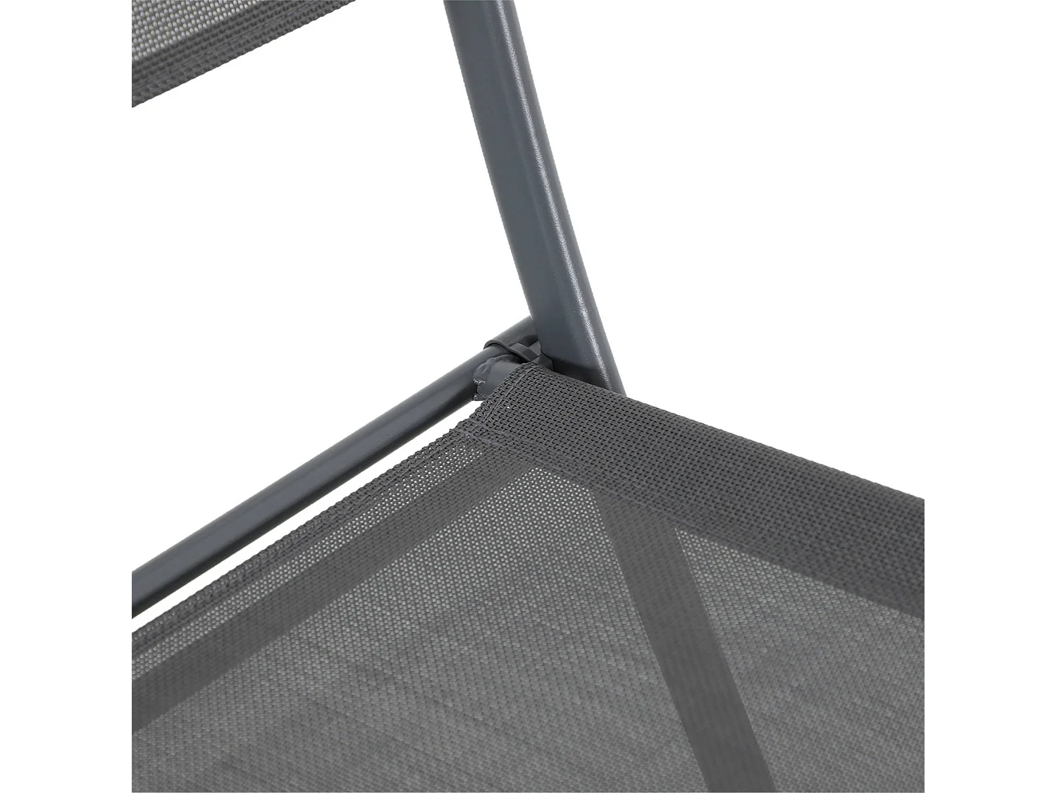 Table de jardin pliante acier + 4 assises textilène anthracite - Ancona