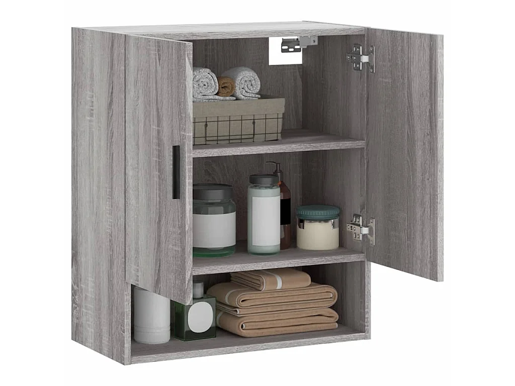 Armoire murale sonoma gris 60x31x70 cm bois d'ingénierie