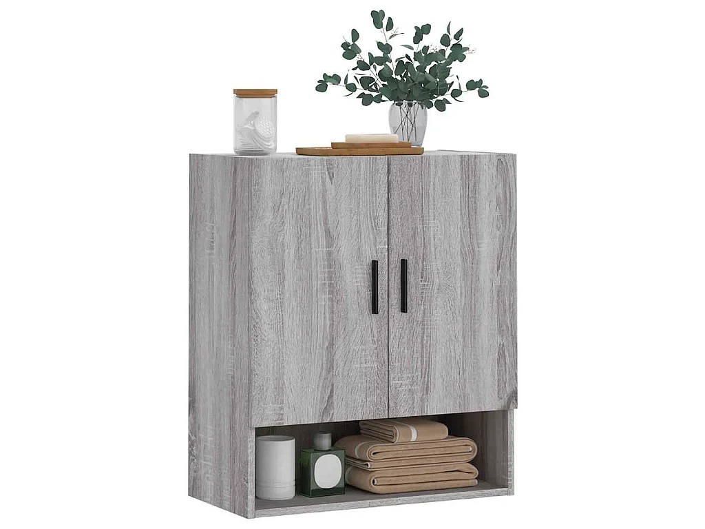 Armario de pared madera de ingeniería gris Sonoma 60x31x70 cm
