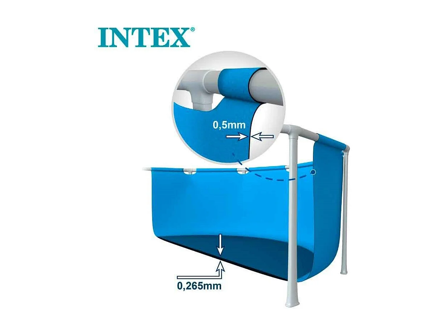 Piscine tubulaire Metal Frame Ocean ronde 3,05 x 0,76 m - Intex