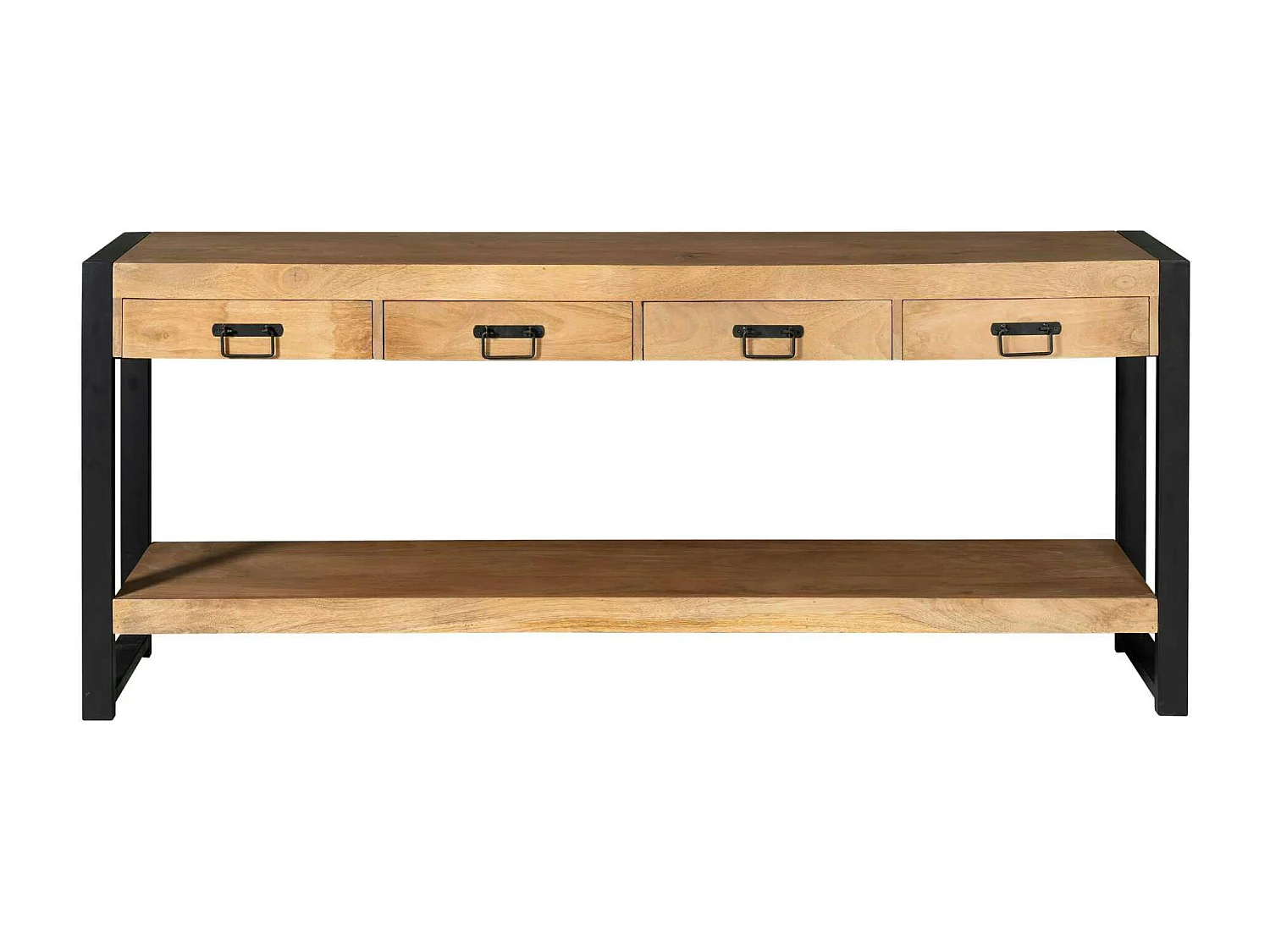 Console XXL bois métal 180 cm MILORA