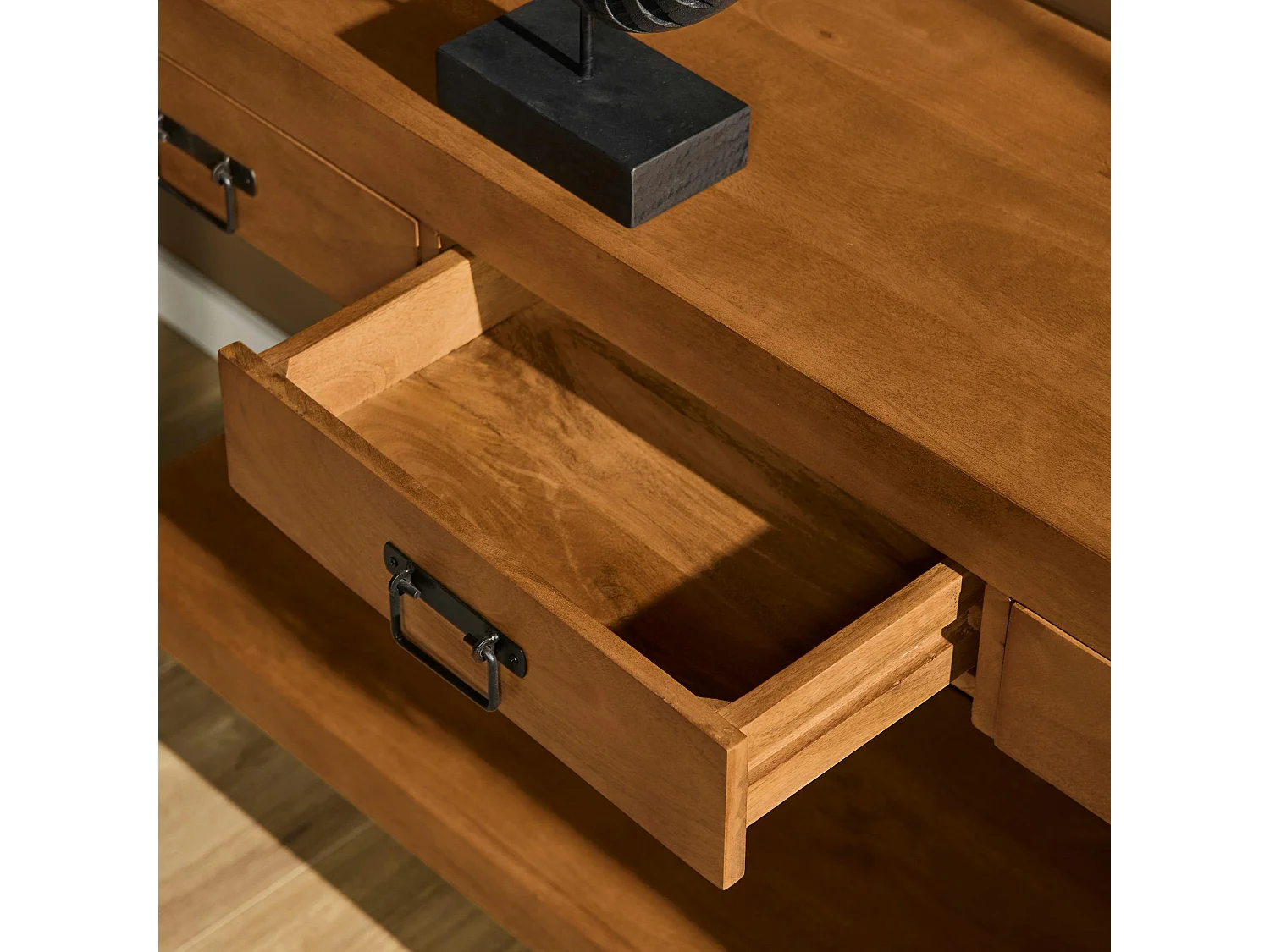 Console XXL bois métal 180 cm MILORA