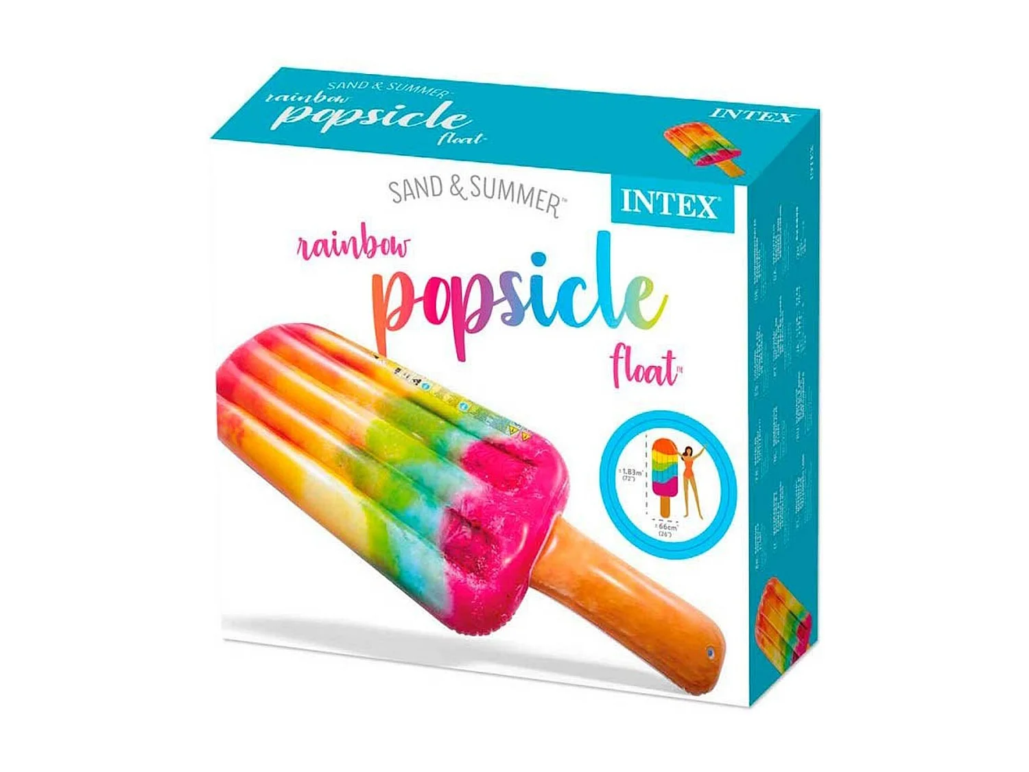 Colchoneta hinchable Rainbow Popsicle Intex +14A multicolor 183x66 cm
