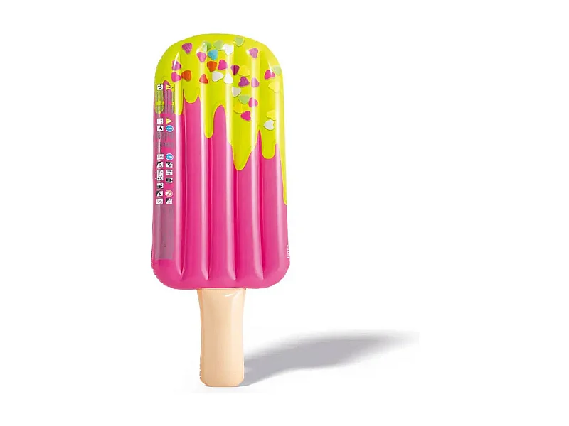 Mehrfarbige Luftmatratze "Eis am Stiel" 191x76 cm PVC mit Reparaturflicken