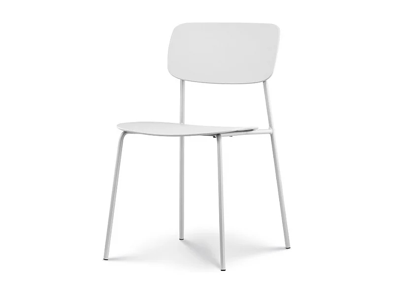 Chaise scandinave au design minimaliste coloris blanc