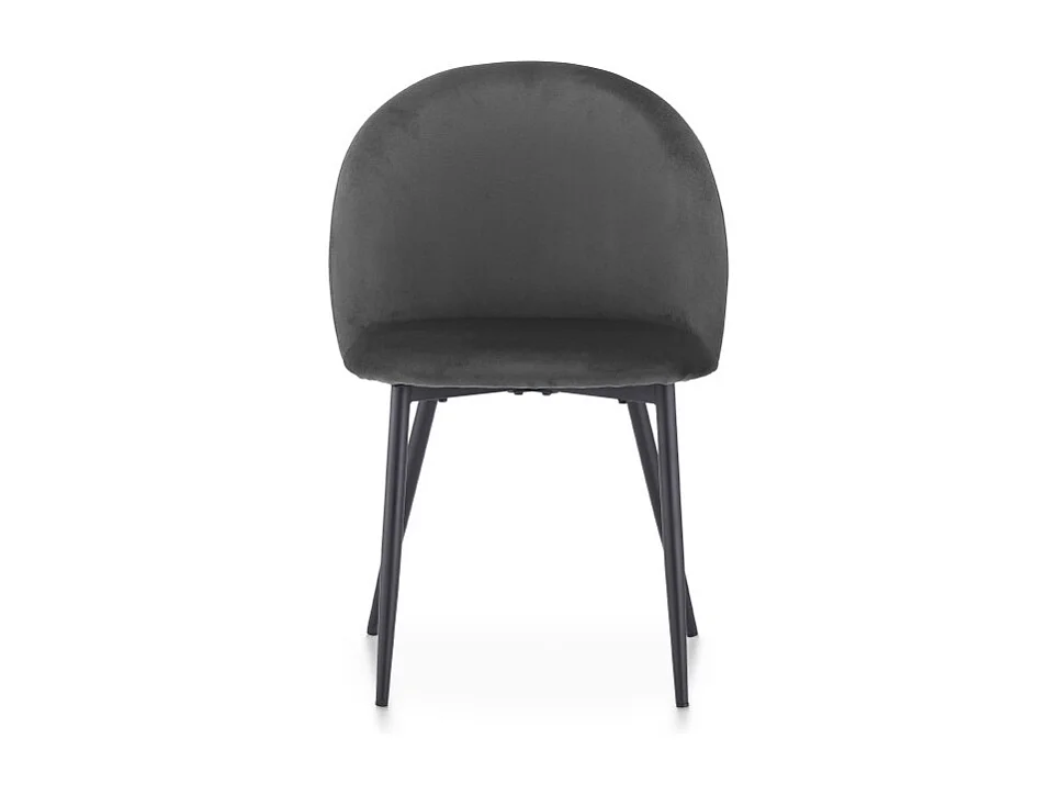 Chaise ISALYS en tissu velours gris foncé