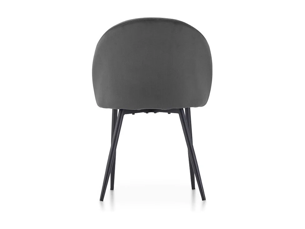 Chaise ISALYS en tissu velours gris foncé