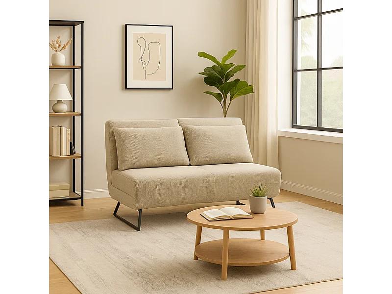 Canapé Convertible dépliable - Nami beige