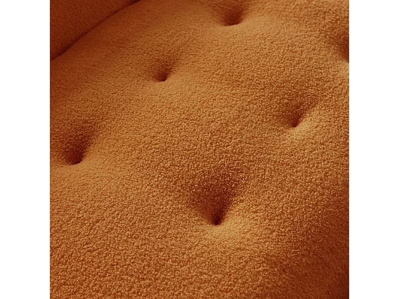 Canapé en tissu livré Roulé couleur Orange