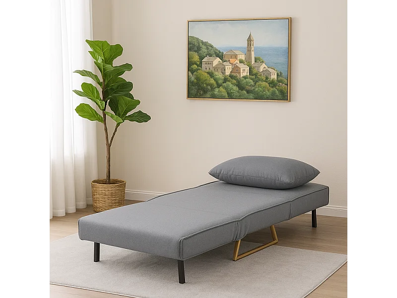 Canapé Convertible dépliable 1 place - Vahiné gris