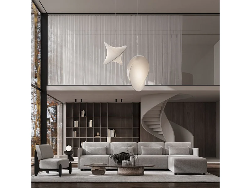 Canapé Modulable Beige MILA | Canapé 2 Ajustable | Modules Indépendants (Gauche, Droit) | Tissu Bouclé Doux et Élégant