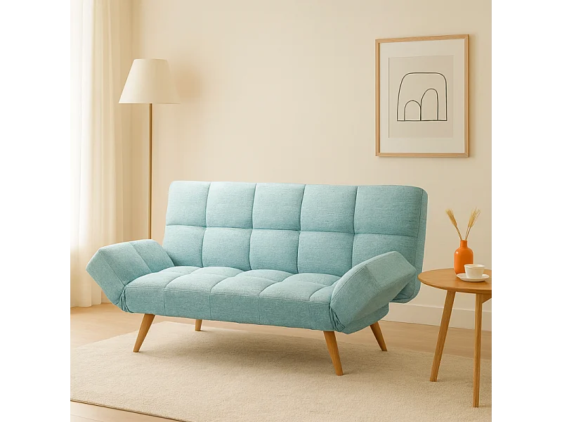 Canapé Convertible dépliable - Lagoon bleu