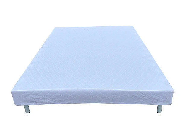 Sommier tapissier à lattes 160x190cm sur pieds pour lit 2 places