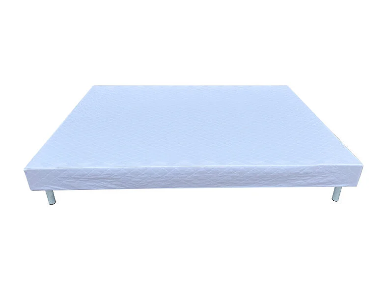 Sommier tapissier à lattes 160x190cm sur pieds pour lit 2 places