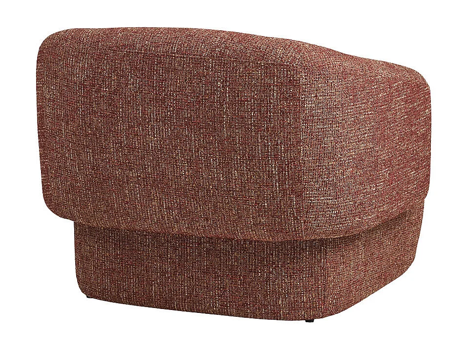 Hamiltony - Fauteuil lounge en tissu chiné  - Bordeaux chiné