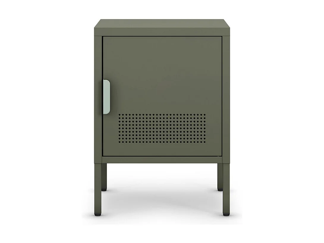 Adel - Table de chevet 1 porte en métal L40cm - Vert