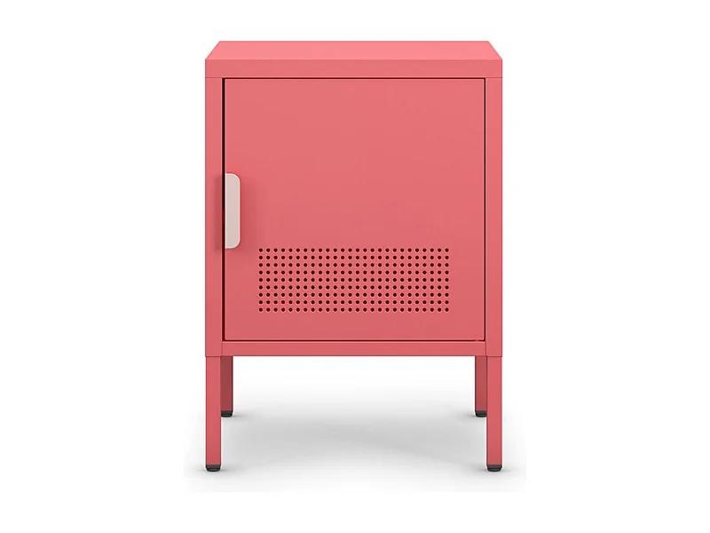 Adel - Table de chevet 1 porte en métal L40cm - Rose