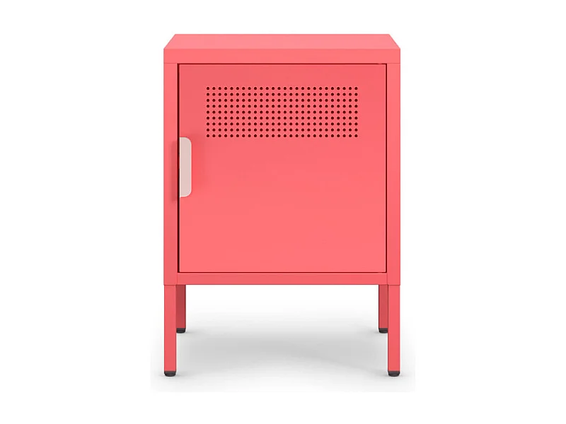 Adel - Table de chevet 1 porte en métal L40cm - Rose