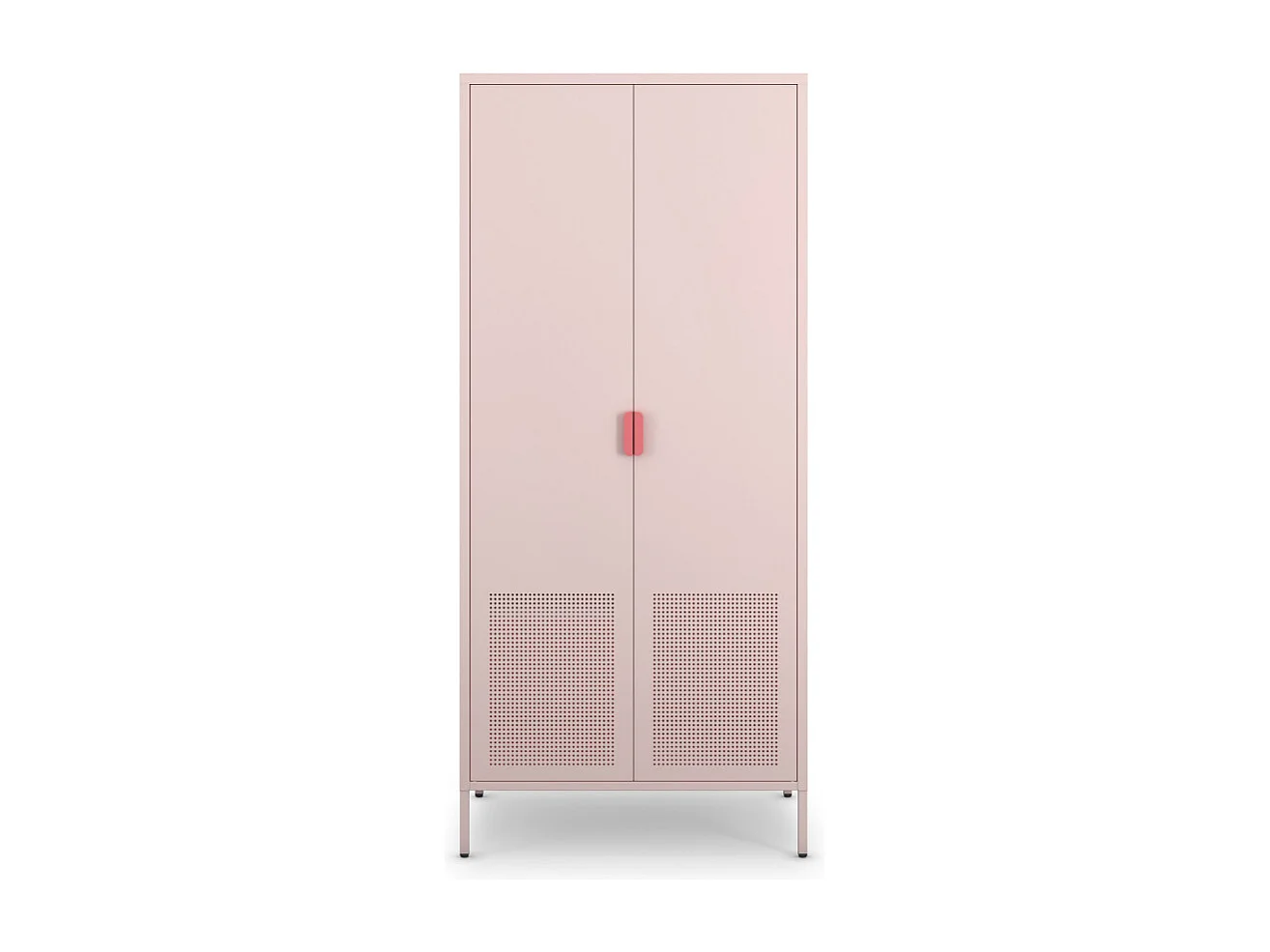 Adel - Armoire 2 portes en métal H180cm - Rose blush