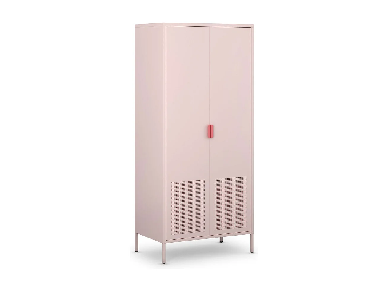Adel - Armoire 2 portes en métal H180cm - Rose blush