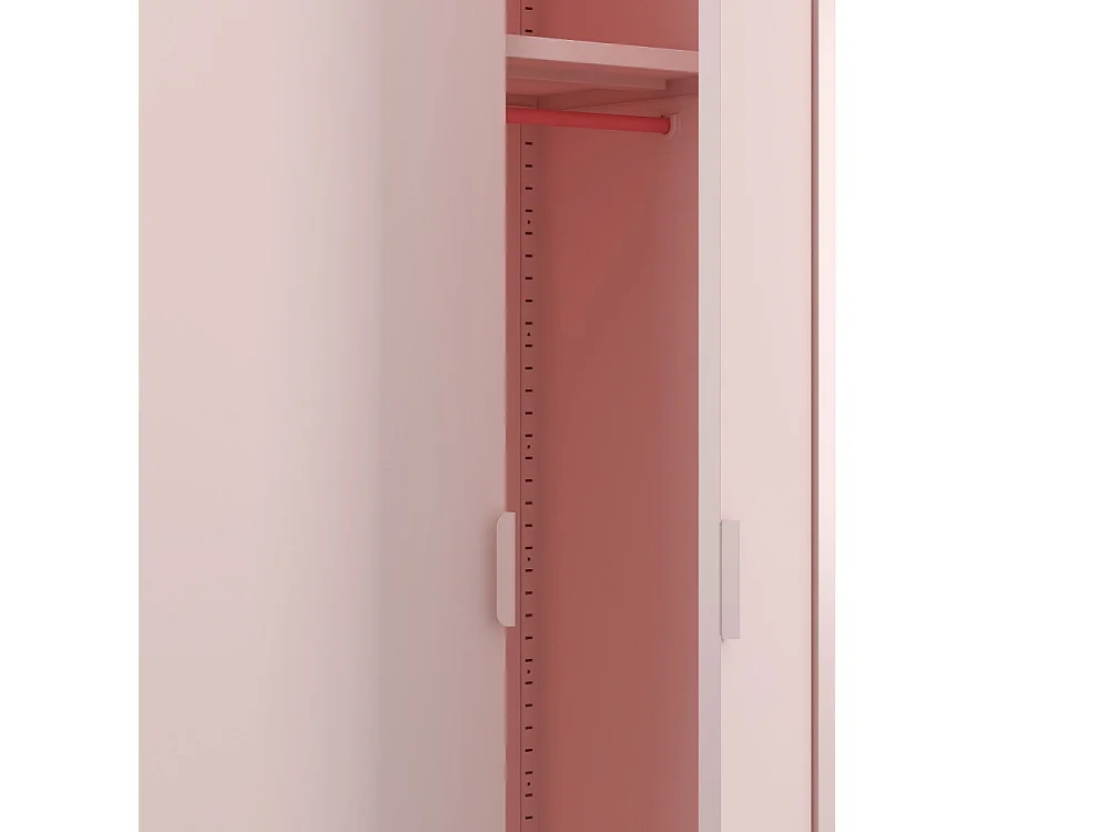 Adel - Armoire 2 portes en métal H180cm - Rose blush