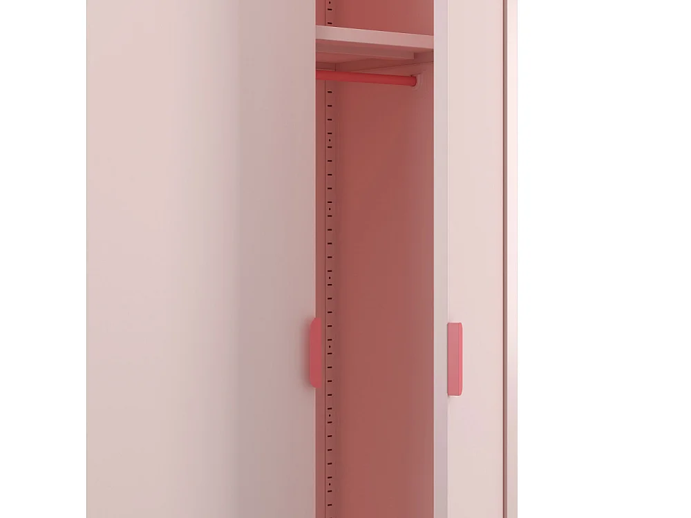 Adel - Armoire 2 portes en métal H180cm - Rose blush