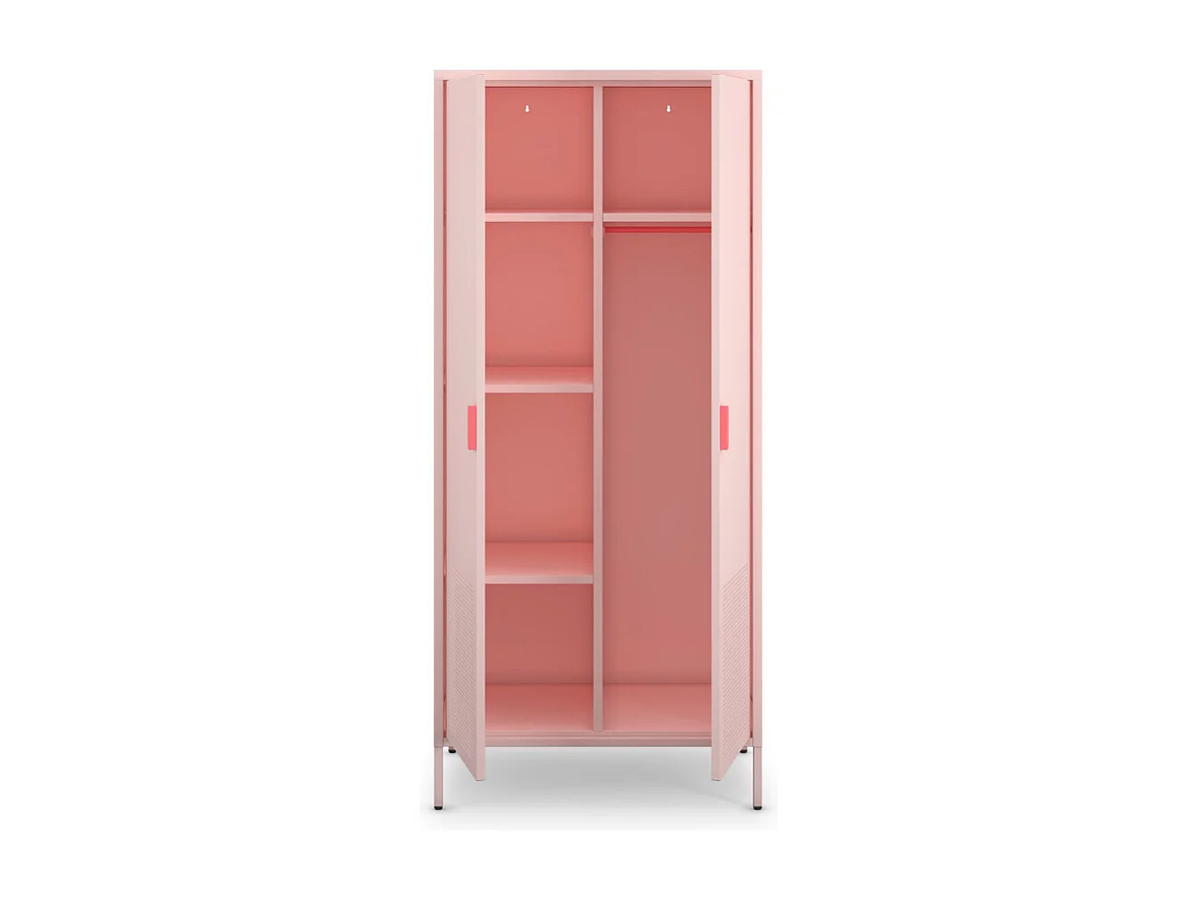 Adel - Armoire 2 portes en métal H180cm - Rose blush