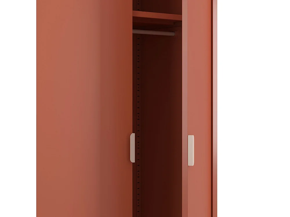 Adel - Armoire 2 portes en métal H180cm - Terracotta