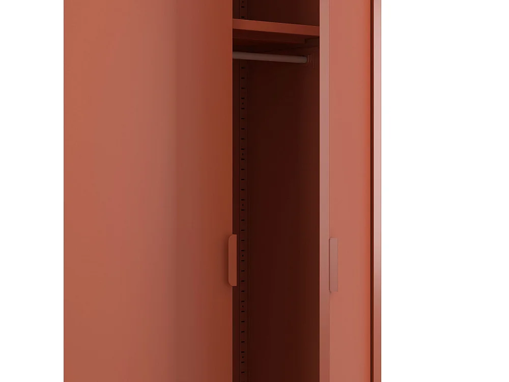 Adel - Armoire 2 portes en métal H180cm - Terracotta