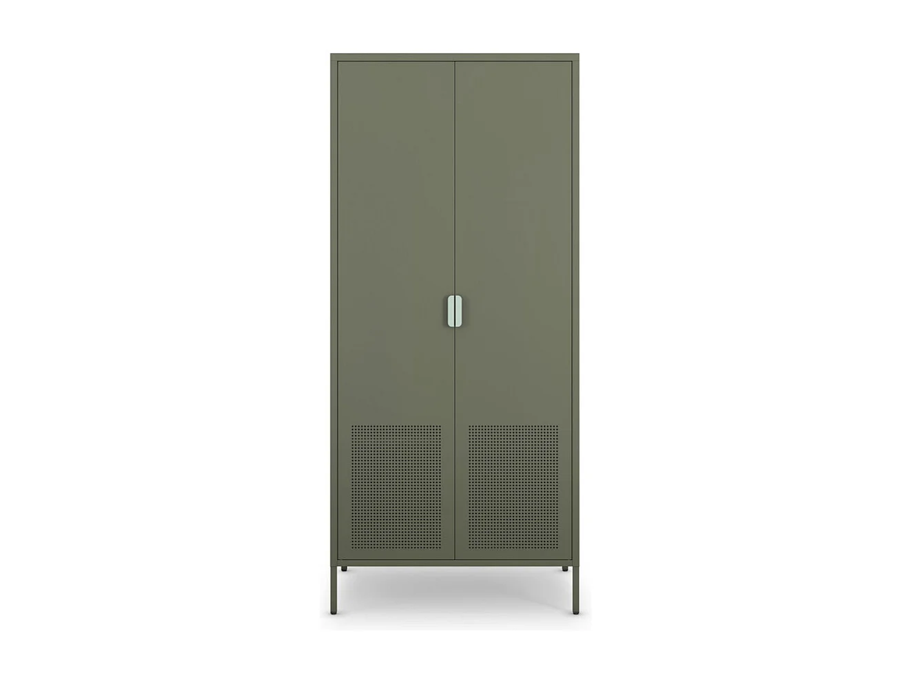 Adel - Armoire 2 portes en métal H180cm - Vert