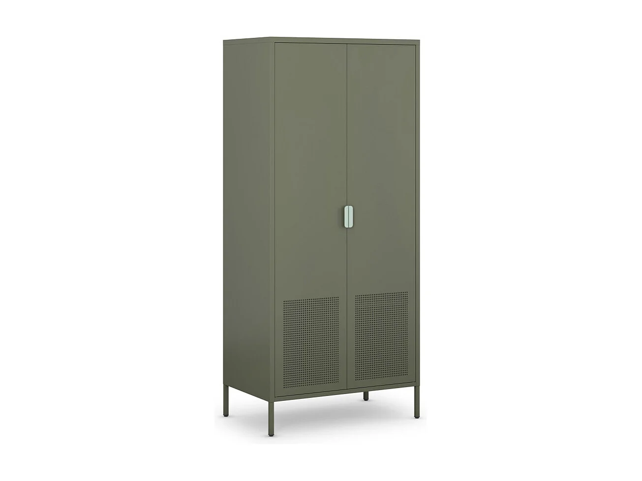 Adel - Armoire 2 portes en métal H180cm - Vert