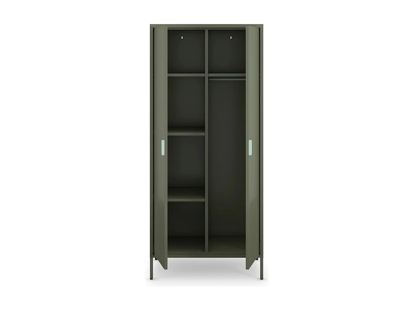 Adel - Armoire 2 portes en métal H180cm - Vert