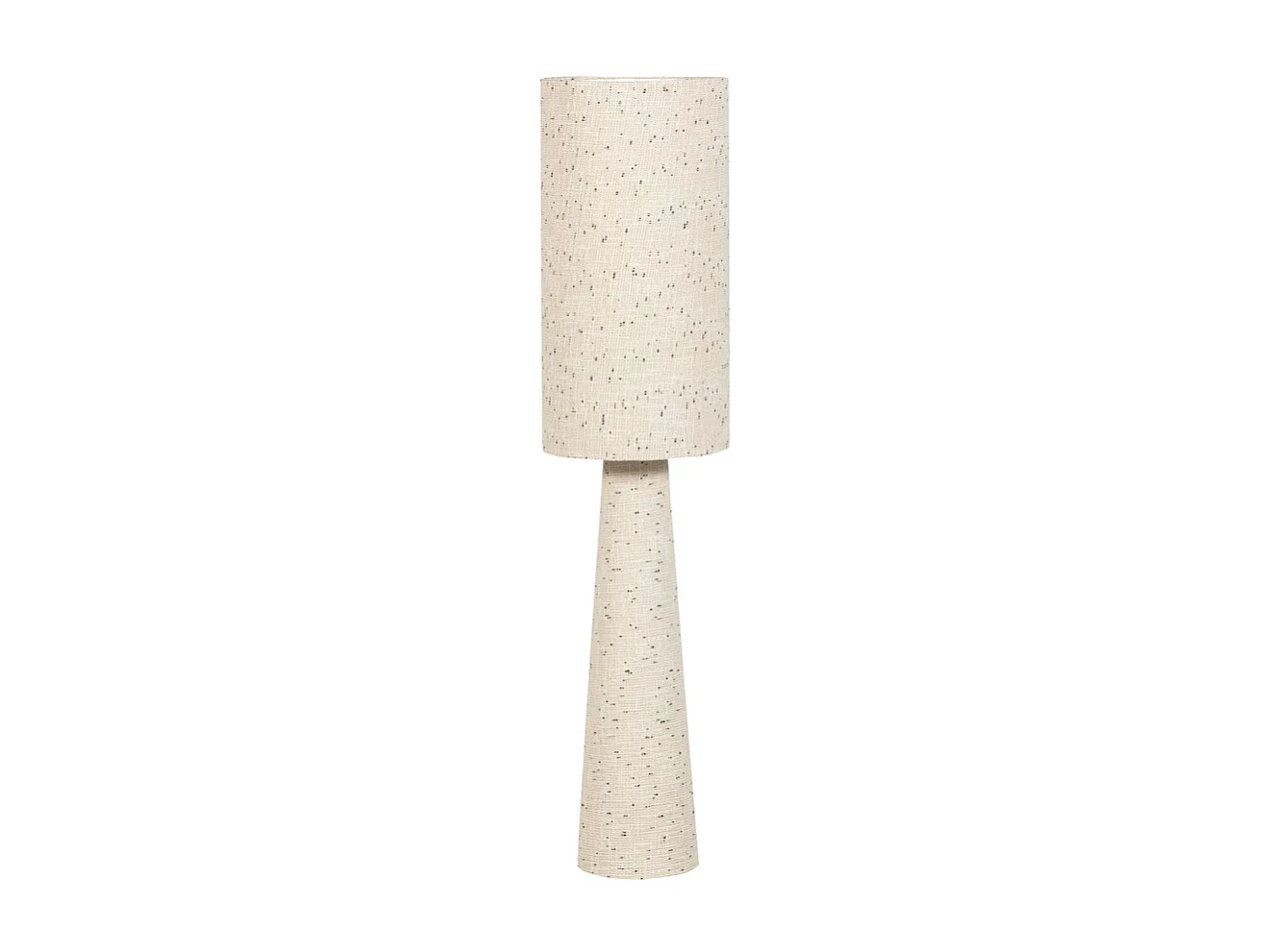Loft - Lampadaire à pois en métal et tissu bouclette H130cm - Beige