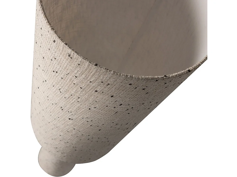 Loft - Lampadaire à pois en métal et tissu bouclette H130cm - Beige