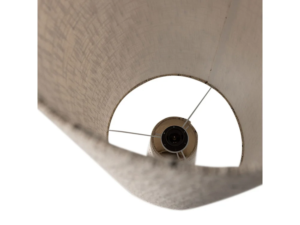 Loft - Lampadaire à pois en métal et tissu bouclette H130cm - Beige