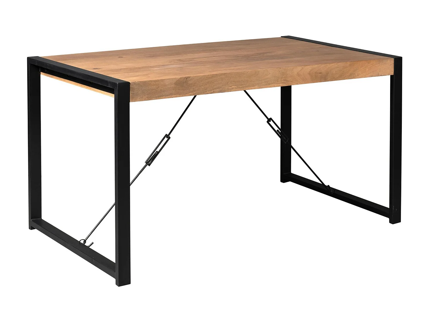 Table à manger bois métal 140 cm MILORA