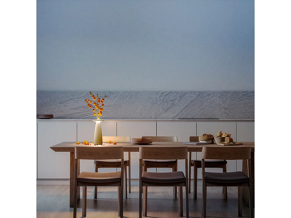 Lampe de table sans fil vase FLORA Blanc H20cm